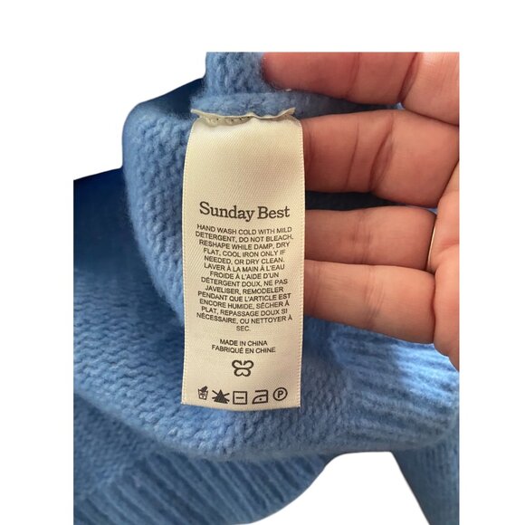 Aritzia Sunday Best Crop Cardigan Blue Size 2XS - Picture 4 of 12